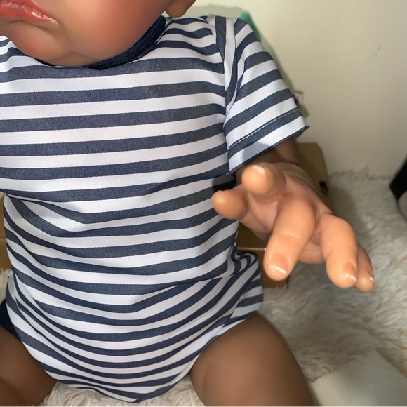 Reborn Baby Doll Boy 24” Bottle Diaper Birth Certificate Poseable - Picture 6 of 10